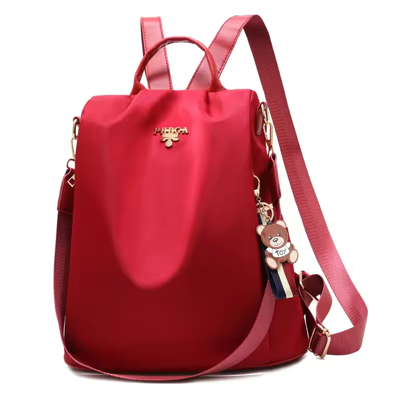 RU Fashion Oxford Cloth Backpack School Bag Casual Travel Bag Back Opening Anti-Theft for Men and Women Travelling