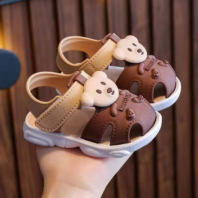 Summer Cartoon Super Soft Breathable Baby Sandals 1 to 3 Years Old Non-slip Soft Sole Kids Toddler Shoes Baby Bedroom Sandals
