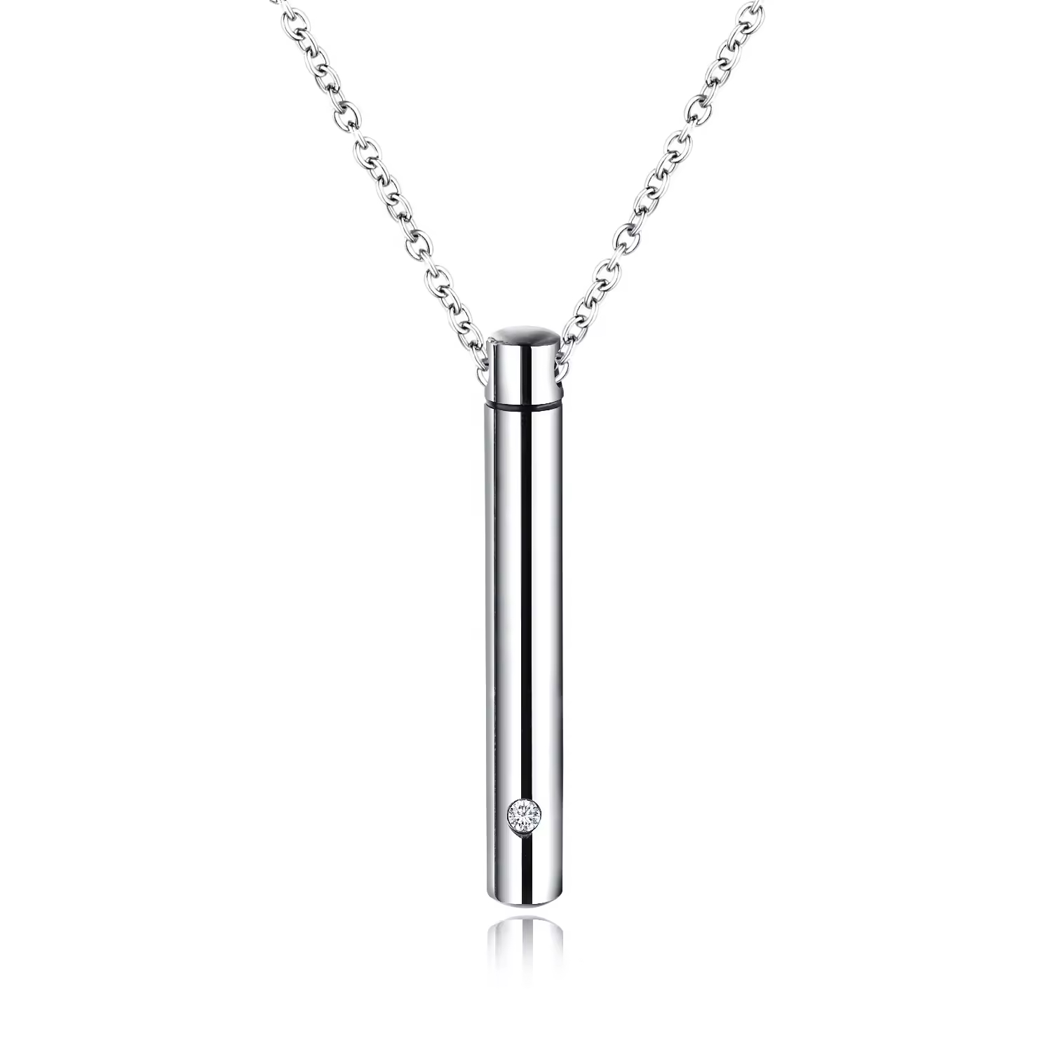 Urn Necklace Pendant for Memorial Ashes Stainless Steel Skull Cremation Urn Jewelry