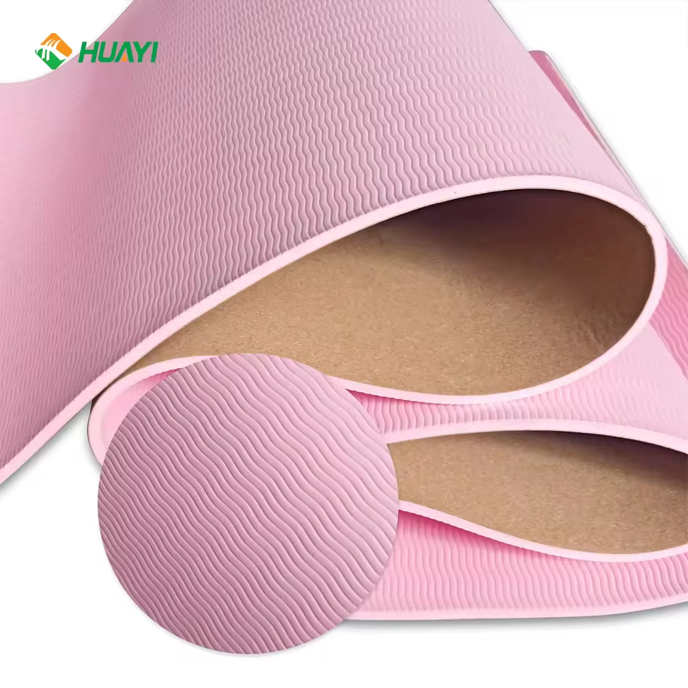 Huayi Custom Printed Yoga Mats logo EcoFriendly Gym Yoga Mat Instructional Non-Slip With Logo Strap Free Sample Tpe Eco Yoga Mat