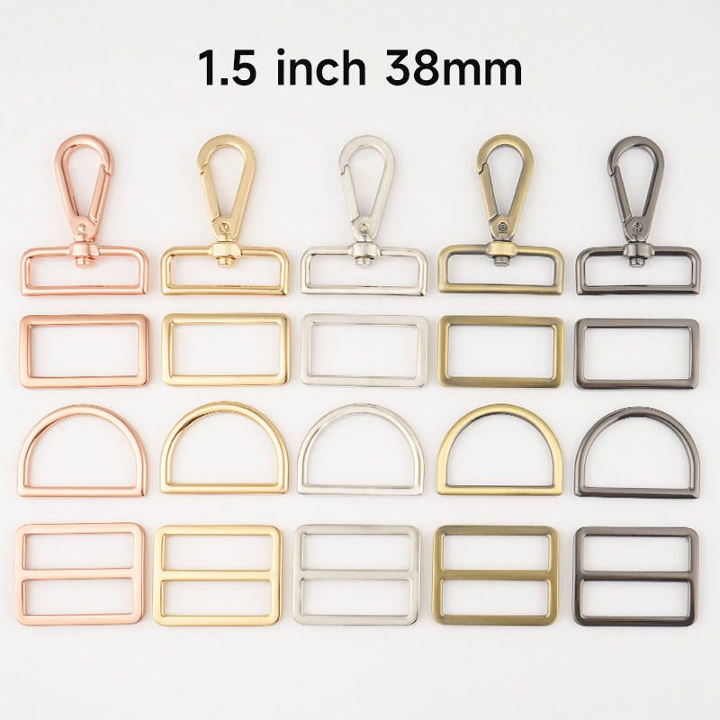 Bag Hardware 20 25mm 38mm D Ring Tri-Glides Slide Buckles 4/5" 1" Swivel Snap Hook for Bag Making Buckles DIY Accessories Craft