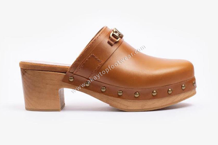 Highest Selling Superb Quality Women's Shoes/Flats Leather Wooden Clogs/ Sandals from Indian Seller | Different Sizes Available