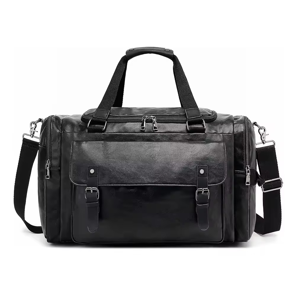 Handmade Custom Logo Leather Duffle Bags Men's Carry on Overnight Weekend Sports Gym Travel Bag Wholesale Leather Duffel Bag
